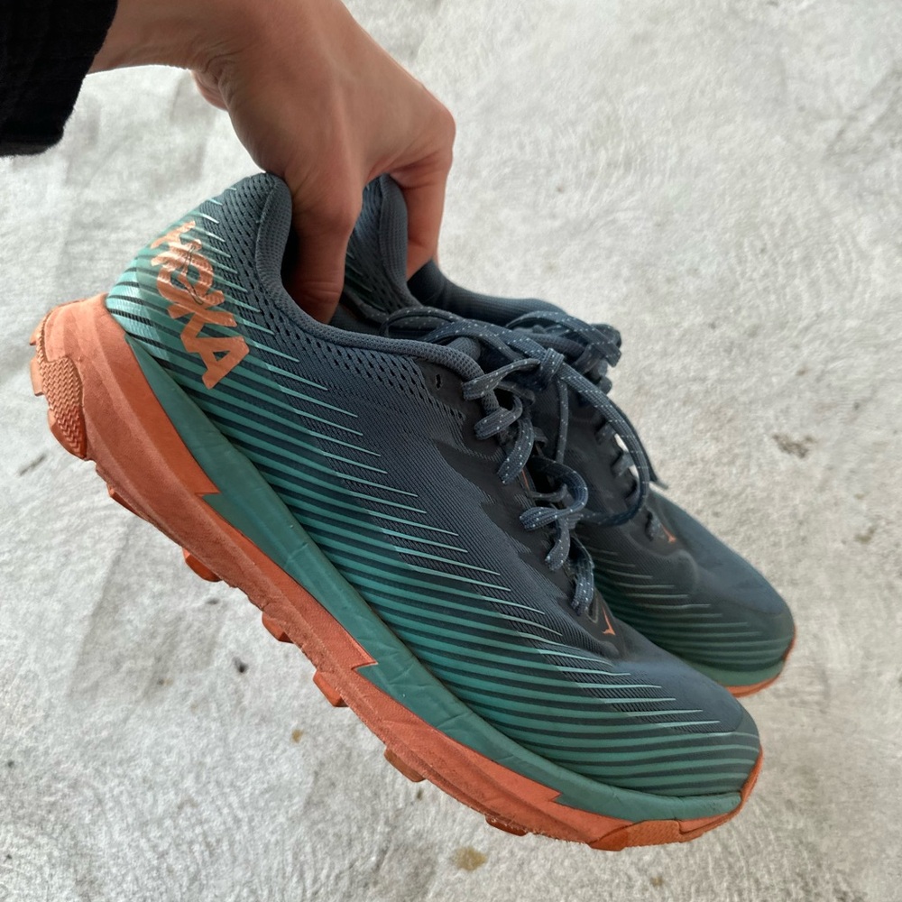Hoka One One Sneakers in Blue and Orange